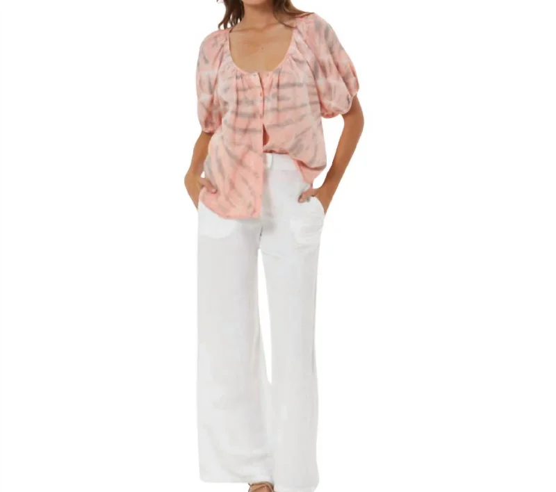 Retro Design Simple Solid Color Ford Straight Leg Pants In White