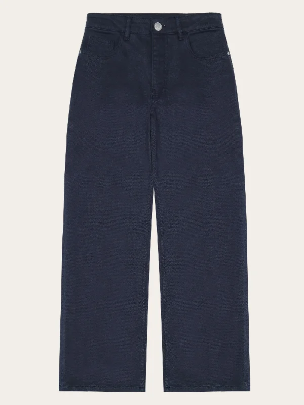 Lively And Youthful Relaxed And Casual GALE straight mid-rise garment dyed twill 5-pocket pants - GOTS/Vegan - Night Sky Lively And Youthful Relaxed And Casual GALE straight mid-rise garment dyed twill 5-pocket pants - GOTS/Vegan - Night Sky