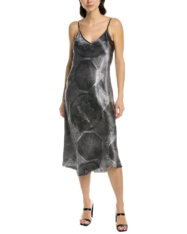 British Style Lazy Home go by go>silk Go Slip Silk Dress