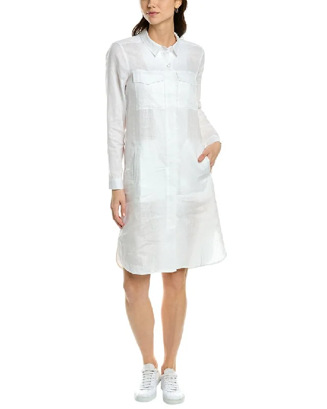 New Season Series Unique Design go>silk Linen Shirtdress