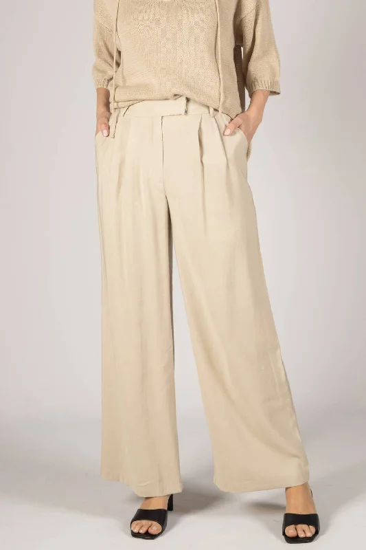 Urban Style Warm Atmosphere High Waisted Trouser In Khaki