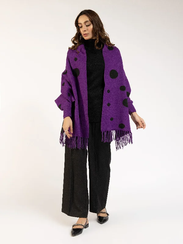 Basic Version High-quality Fabrics Polka Dot Cape Shawl