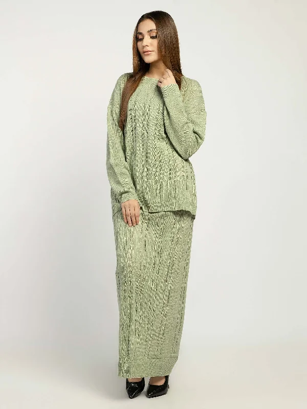 High-end Fashion Trendy And Casual Knitted Co-Ord Set
