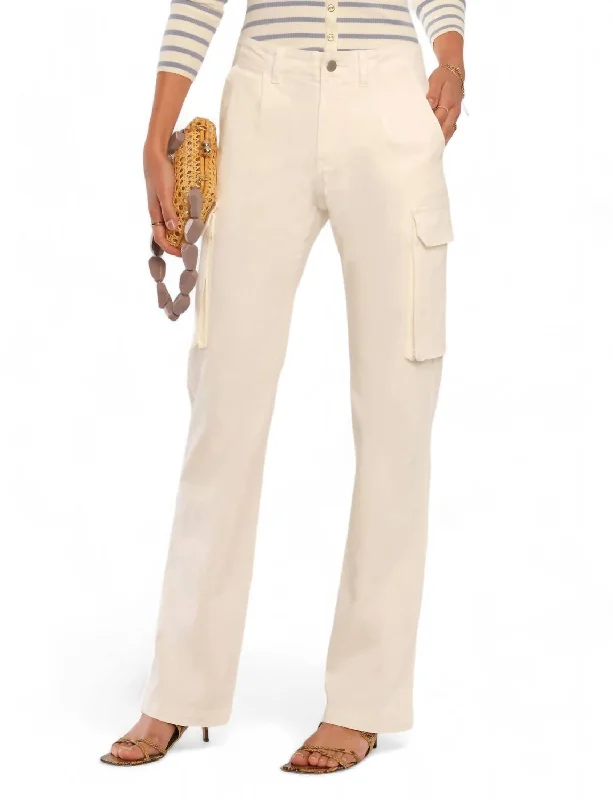 Luxury Style Double-sided Wear Jamie Pant In Ecru