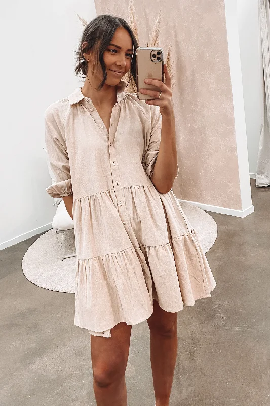 Artistic Temperament Versatile Items Jared Mini Dress Beige
