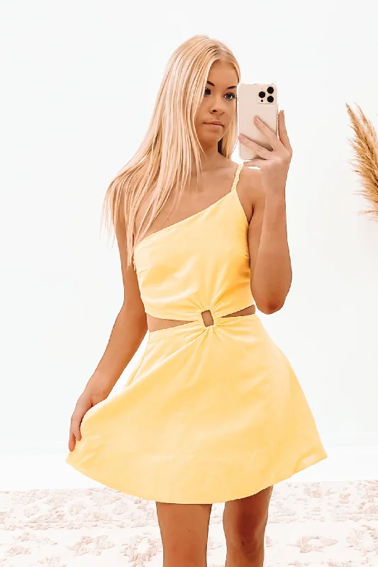 Trendy and versatile Jazlyn Mini Dress Yellow