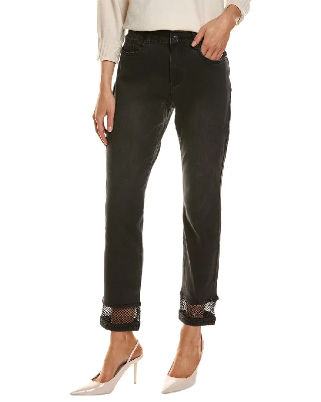 Sports And Leisure Carefree Joseph Ribkoff Fishnet Cuff Jean