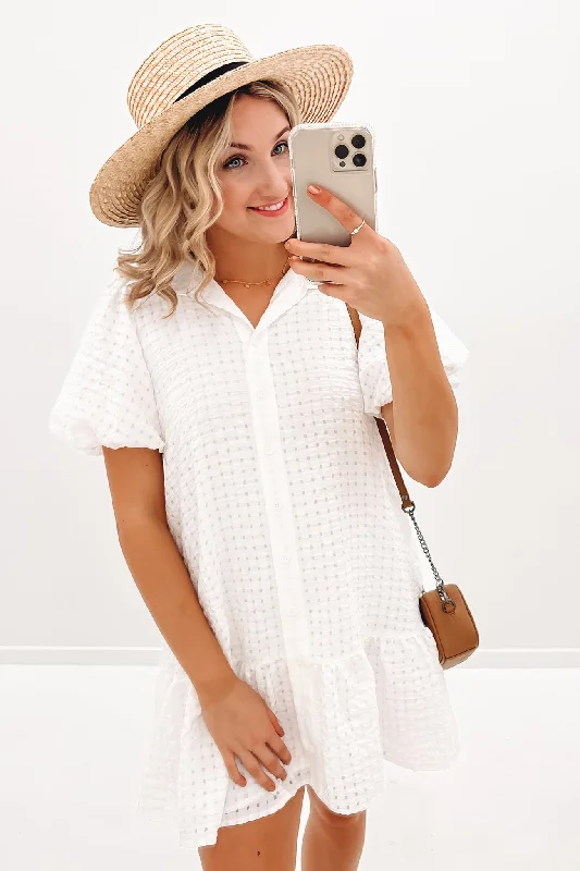 Exquisite Embroidery Sports Fashion Jude Mini Dress White