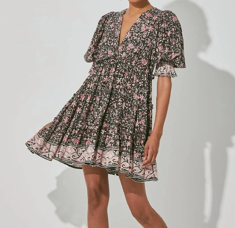 Cool Style Lauren Mini Dress In Fan Print