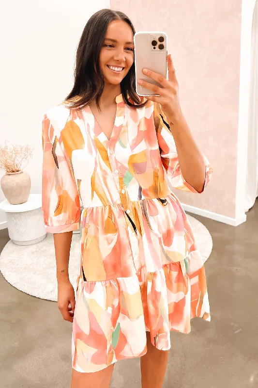 Soft And Comfortable Spring Fashion Liah Mini Dress Multi