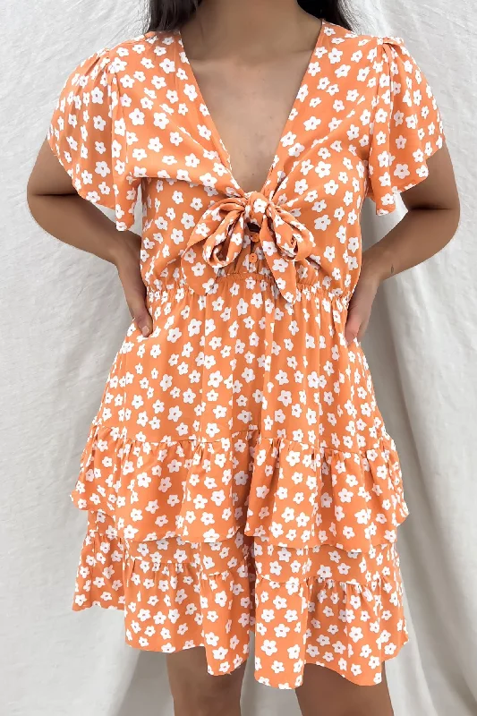 Boutique Recommendation Age-reducing Style Lottie Mini Dress Orange