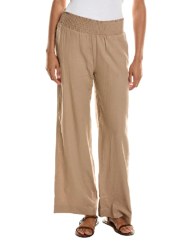 Soft And Comfortable Celebrity Style LUXE ALWAYS Linen-Blend Pant