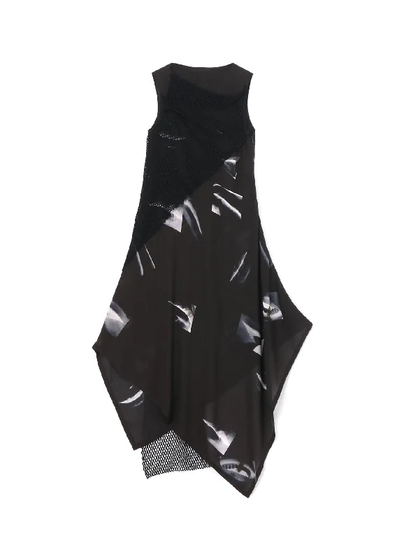 Sports And Leisure New Season Series BURNING LIPS PRINT ASYMMETRIC DRESS