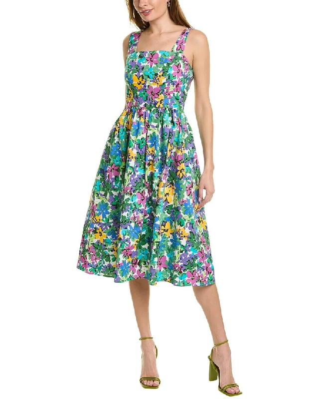 High Street Fashion Carefree Style Maggy London Printed Midi Dress