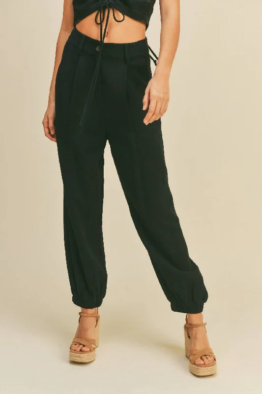 Refreshing Design Feminine Charm Margo Jogger In Black