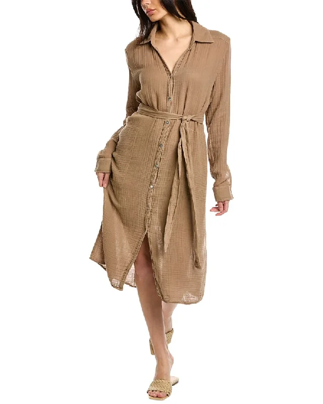 Urban Style Stunning Fashion Michael Stars Cleo Button-Down Shirtdress