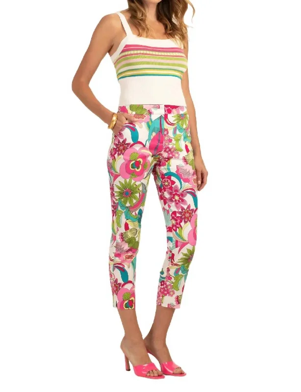 Street Personality Style Moss 2 Pant In Pink Multi