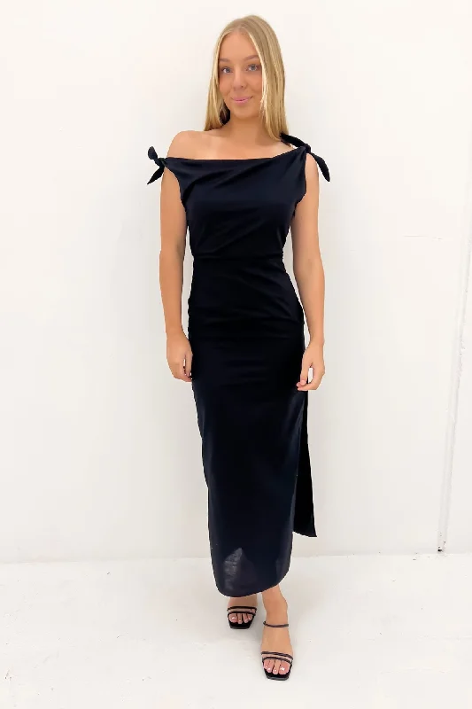 Fashion Classic Cute Style Neela Maxi Dress Black