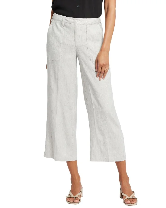 Fashionable Inner Wear Personalized Clothing NYDJ Cargo Slubby Stripe Wide Leg Pant