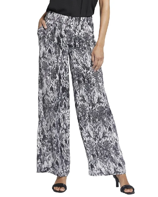 Exquisite Embroidery British Fashion NYDJ Drapey Alejandra Wide Leg Pant