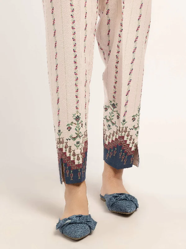Must-have For Fashion British Style Printed Winter Cotton Trousers
