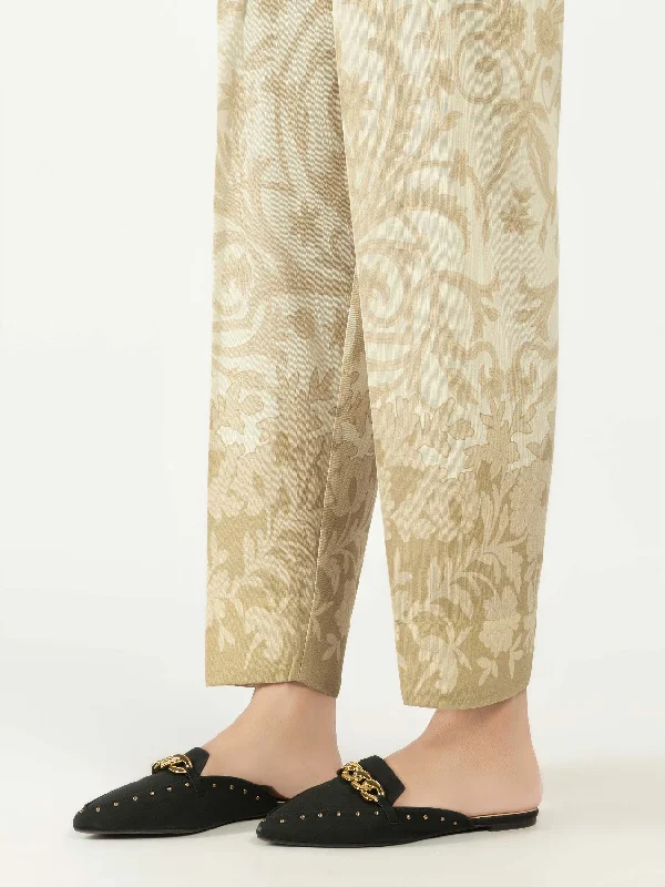Retro Prints Fresh And Capable Printed Khaddar Trousers