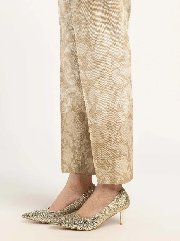 High Street Fashion Personalized Wear Printed Khaddar Trousers