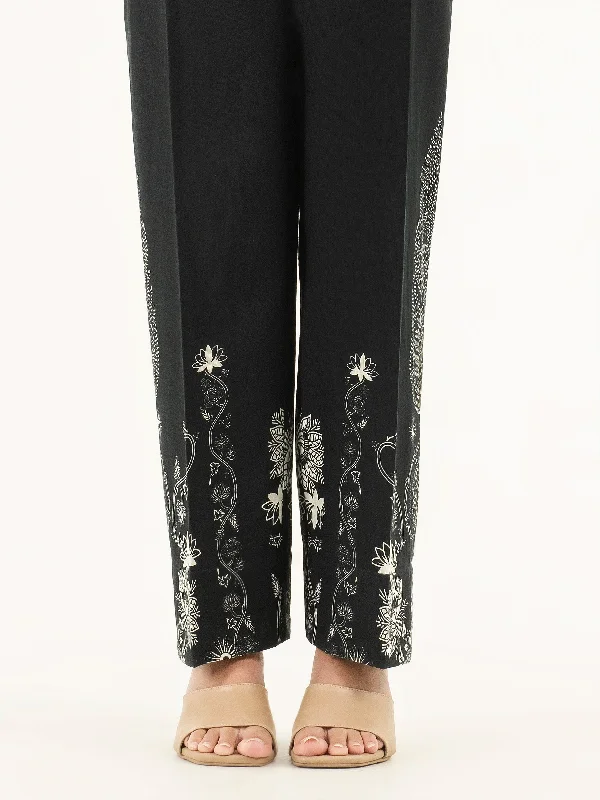 Street Vertical And Horizontal Design Printed Khaddar Trousers