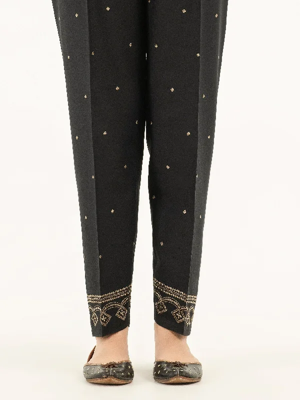 Street Style Embroidered Winter Cotton Trousers