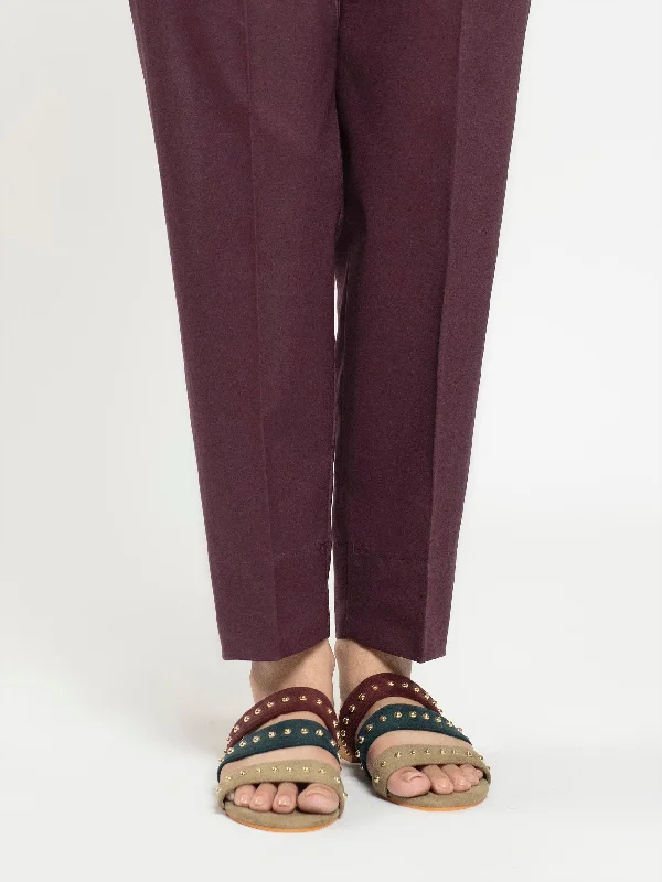 Fresh And Capable Embroidered Letters Plain Cambric Trouser