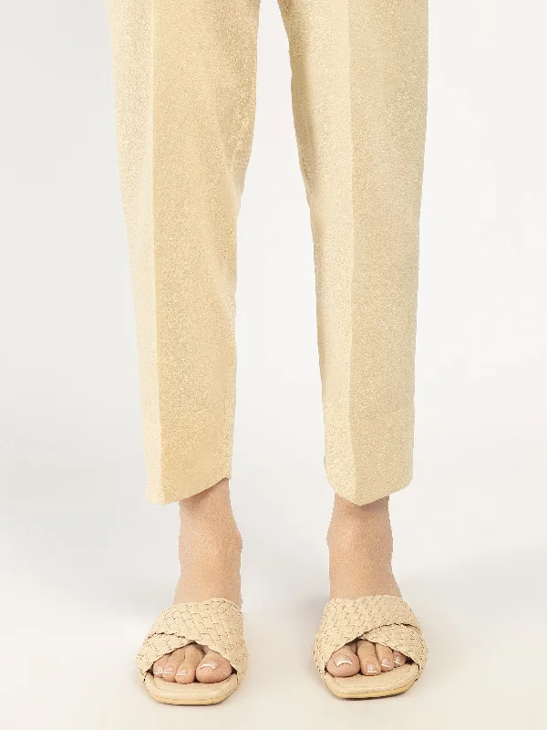 Street Cool Fresh And Natural Plain Crape Trousers