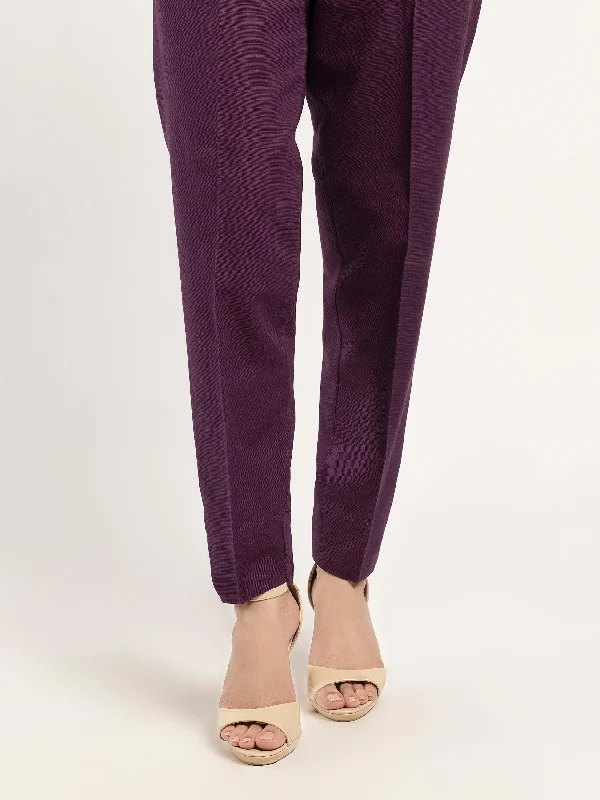 High-end Fashion Fashion Design Plain Khaddar Trousers