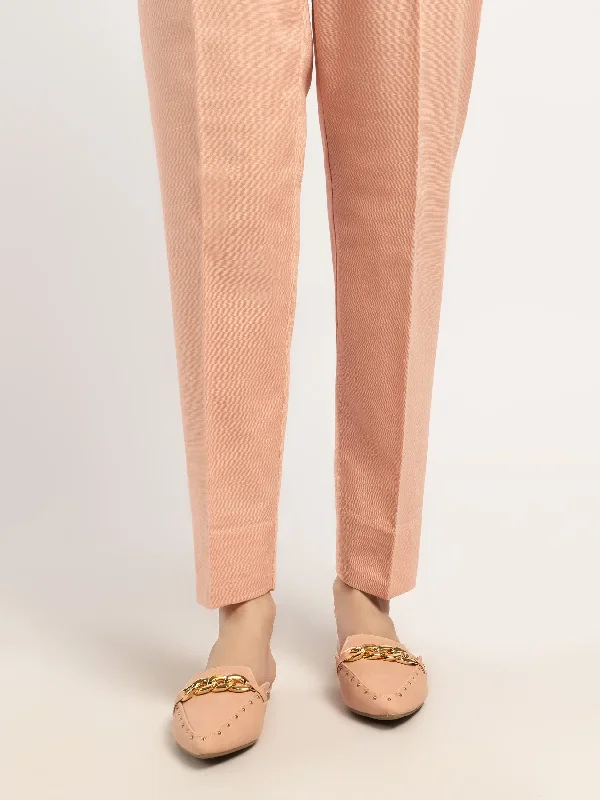 Personalized Design French Style Plain Khaddar Trousers