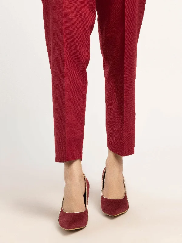 Sports And Leisure Avant-garde Design Plain Khaddar Trousers