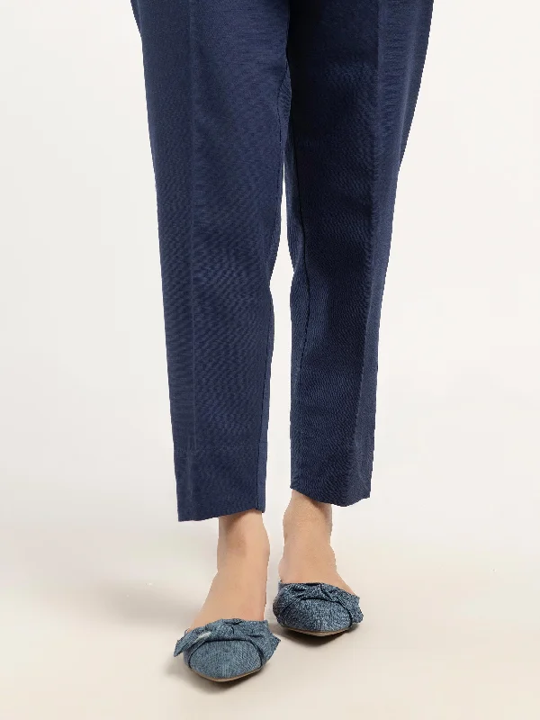 Embroidery Design Versatile Items Plain Khaddar Trousers