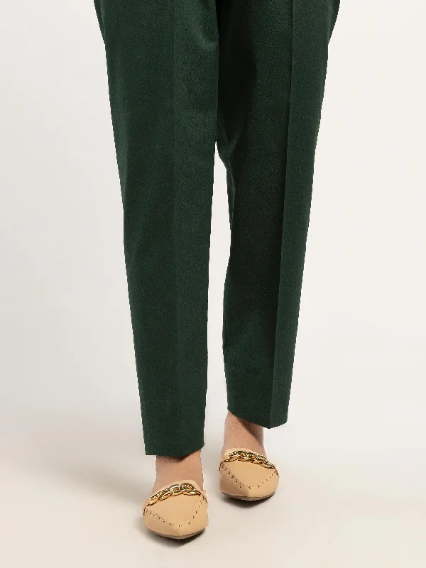 Fashionable Prints French Style Plain Winter Cotton Trousers
