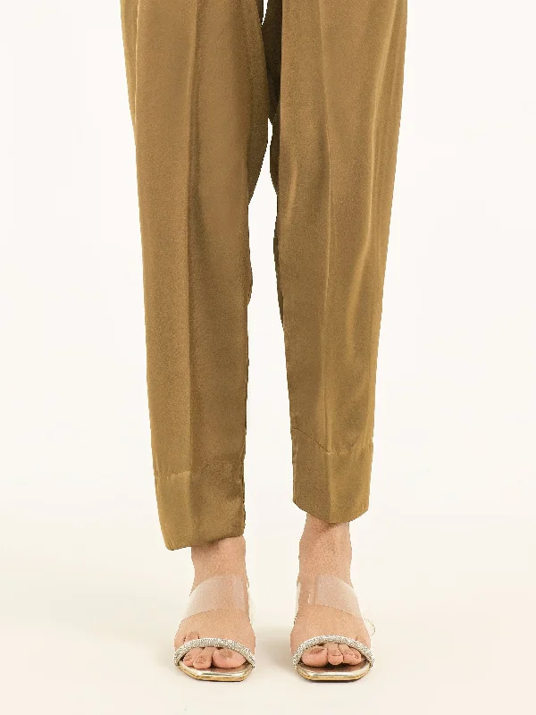 Innovative Design Dyed Silk Trousers