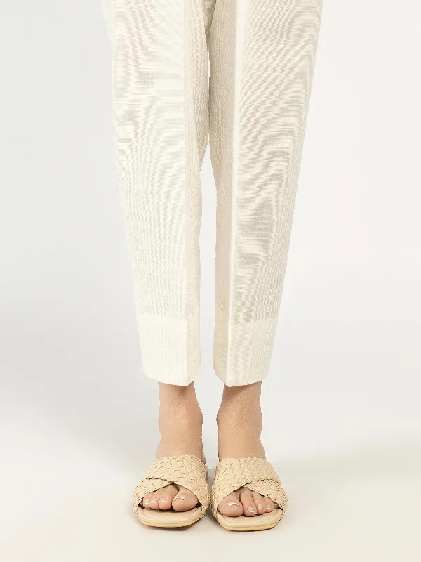 Fashionable And Versatile Unique Design Plain Khaddar Trousers