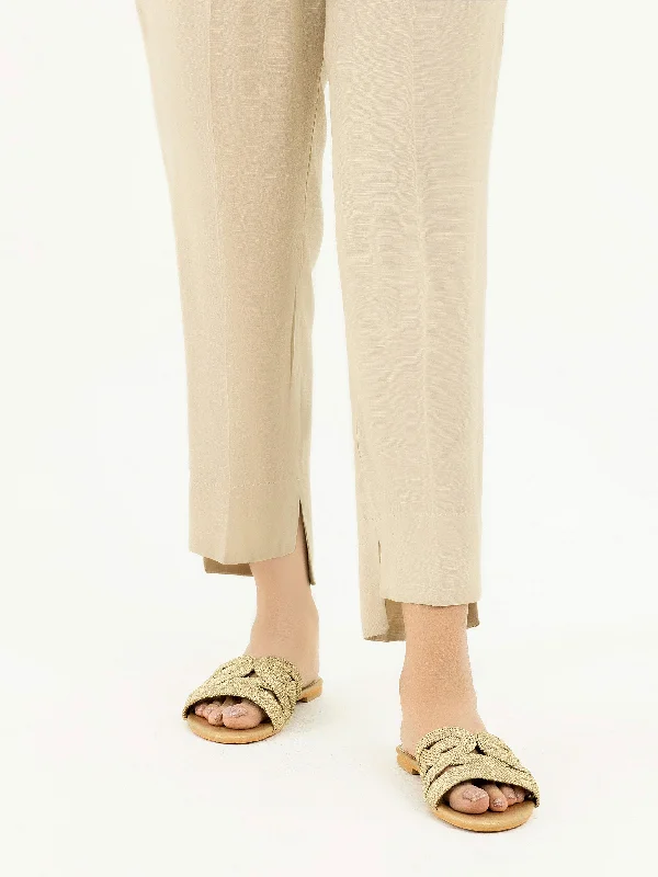 Retro Woolen Jacket Dyed Silk Trousers