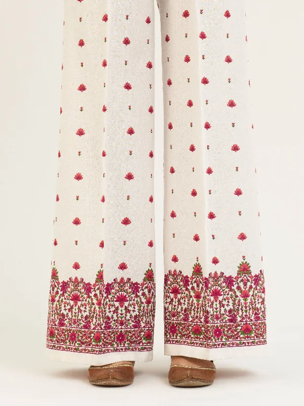 Tropical Style High Street Style Printed Khaddar Trouser(Pret)