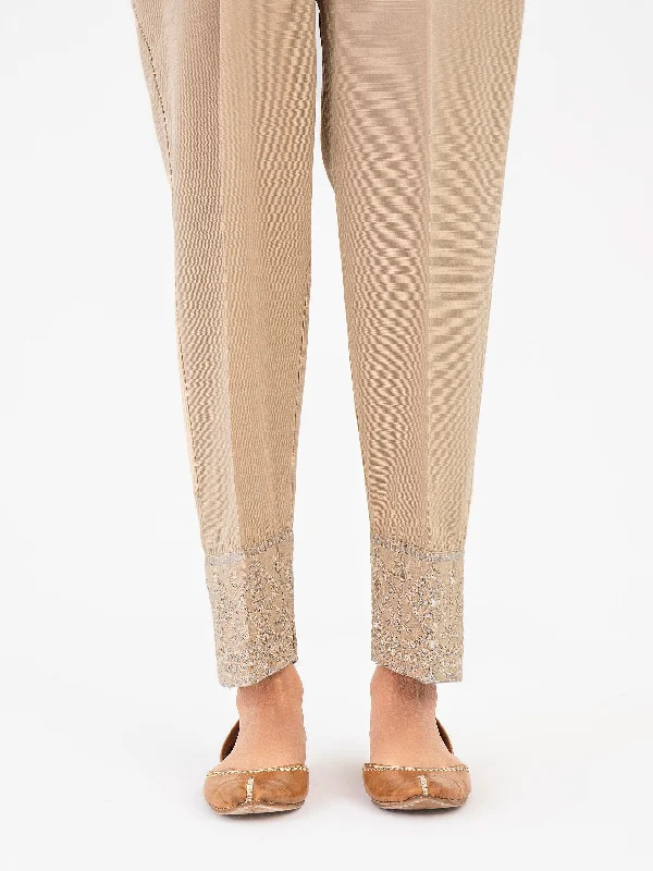 Bright Colors Diamond Series Embroidered Khaddar Trouser(Pret)
