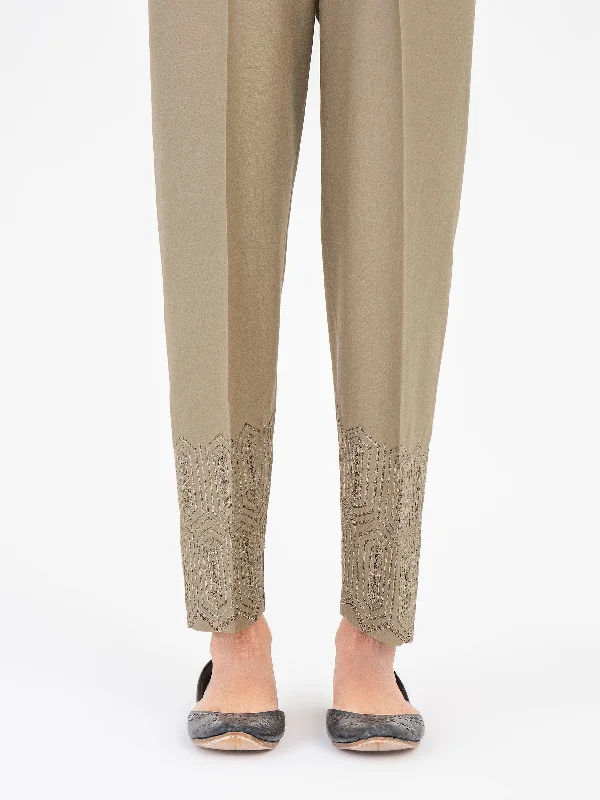 Printed Patterns Casual Street Embroidered Winter Cotton Trouser (Pret)