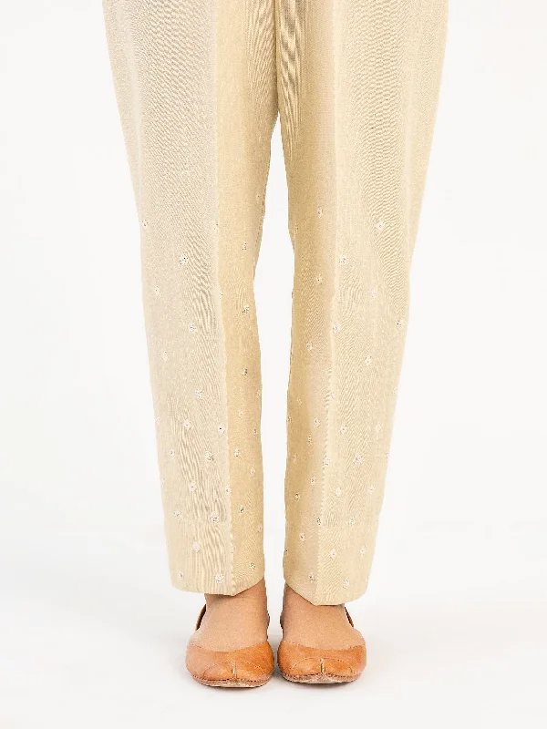 Creative Prints Sports And Leisure Embroidered Khaddar Trouser(Pret)