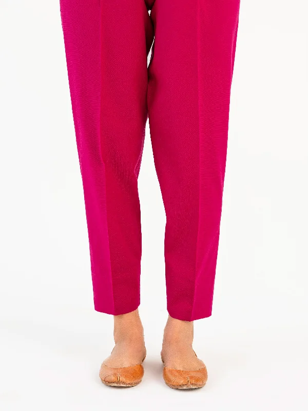 Classic Retro College Style Dyed Khaddar Trouser(Pret)