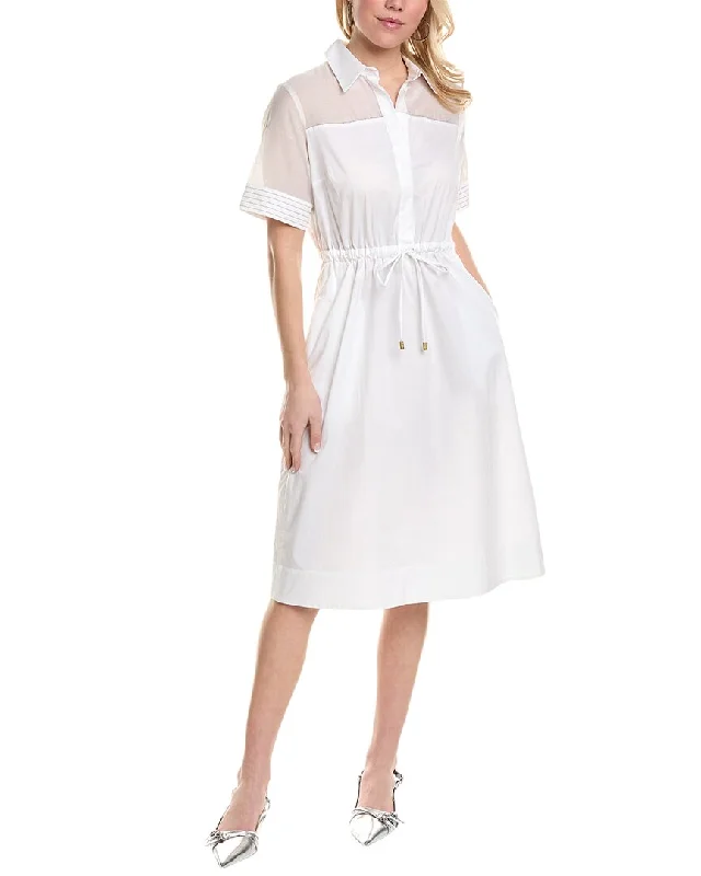 Fashionable In The Times Elegant And Simple Peserico Shirtdress