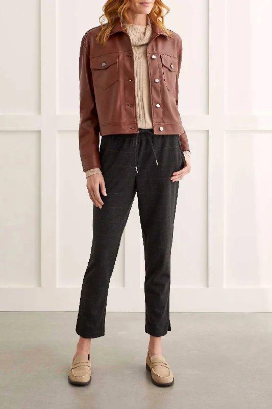 Fresh And Fashionable Youthful Street Fashion Ponte Pant In Charcoal