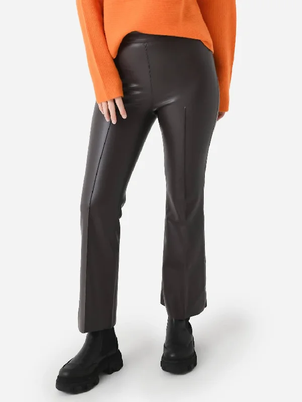 New Products Simple Matching Porterfield Vegan Leather Crop Flare Pant In Espresso