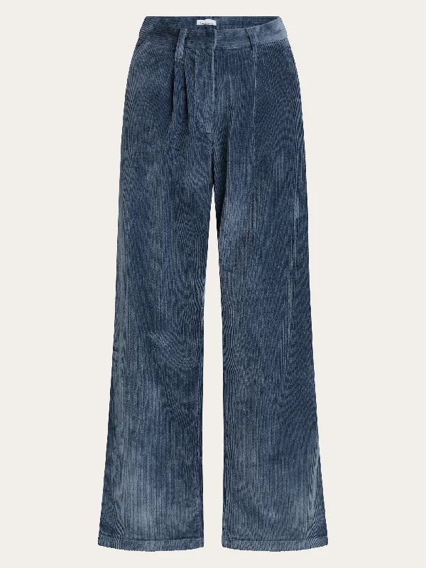 Refreshing Design Autumn Selection POSEY loose corduroy pant - China Blue