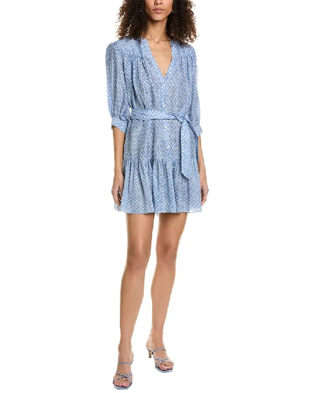 High-quality Styles Romantic Data Sandro Puff Sleeve Wrap Dress