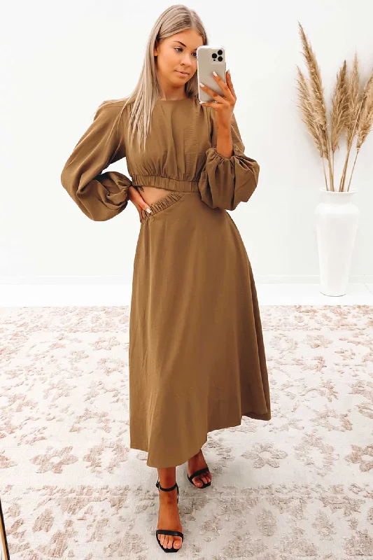 Creative Prints High-quality Fabrics Sienah Maxi Dress Tan